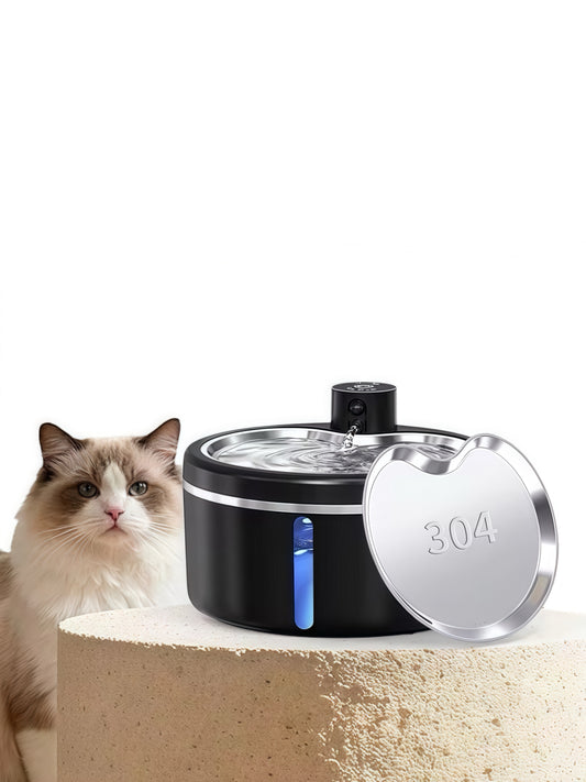 IntelliFlow Pro — 3L Wireless Stainless Steel Pet Fountain